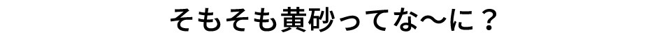 そもそも黄砂ってな〜に？